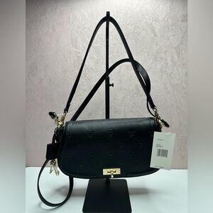 Betsey Johnson XOMarci Skull Embossed Crossbody Bag - Black